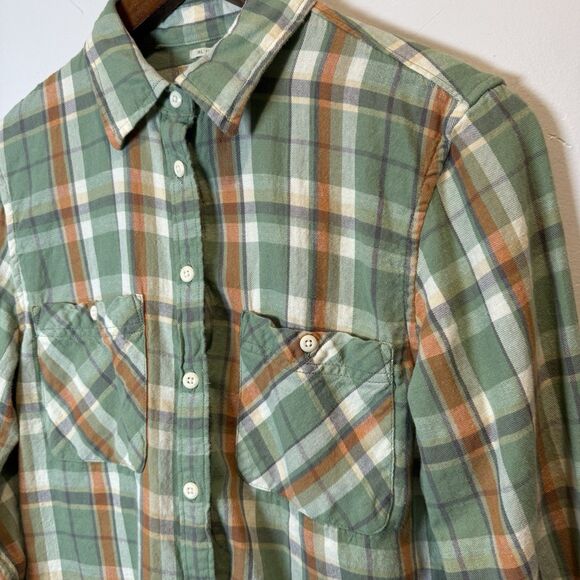 Ralph Lauren Denim & Supply RL Utility Green Plaid Shirt Women's Size Medium - Picture 5 of 11